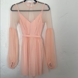 New Look Floral Ruffle Midi Balloon Sleeve Dress